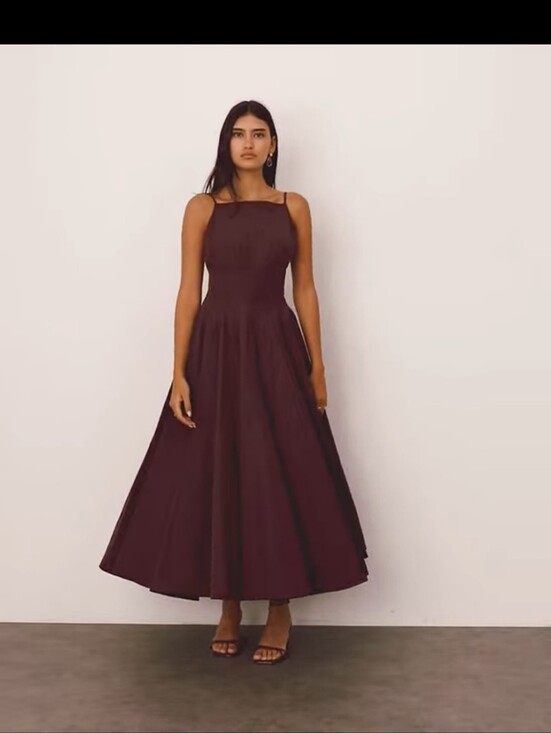 ASOS Dresses & Skirts - ASOS Burgundy Sleeveless A-Line Midi Dress